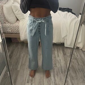 Grlfrnd denim wide leg jeans